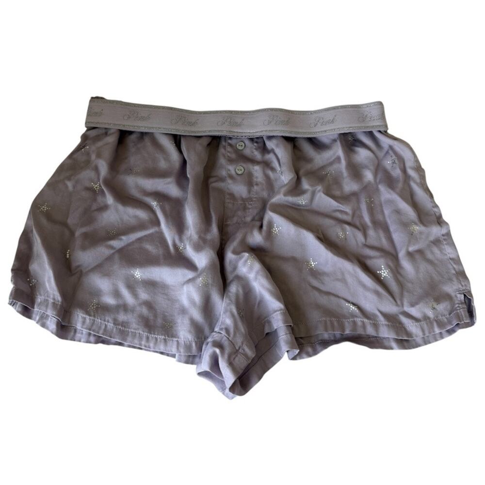 Victoria's Secret PINK Lavender Cotton Boxers Loungewear Casual PJ Shorts Size S